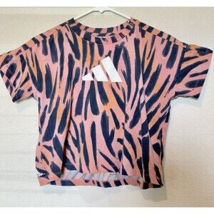 Girls Kids Youth Adidas T-Shirt Short Sleeve Acid  Pink  Sz M 100% Cotton